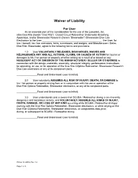 Waiver of Liability
