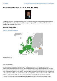 What Georgia Needs to Do to Join the West