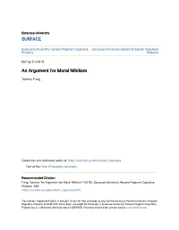An Argument for Moral Nihilism