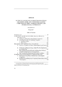 Article on the Un Convention Against Transnational