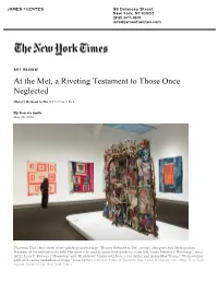 At the Met, a Riveting Testament to Those Once Neglected
