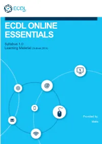 Ecdl Online Essentials