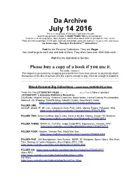 July 14 2016 This Is a Compilation of the Last 27 Pdf Share Threads and the Rpg Generals Threads