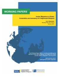PDF Fileiranian Migrations to Dubai: Constraints and Autonomy of A