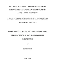 THE CASE of Graduate Students in Addis Ababa University
