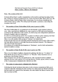 The Internal Security Forces (I.S.F) in Lebanon Their Creation – History- Development