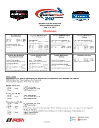 2021 IMSA Official Schedule and SR WGI WT240 062321 V1