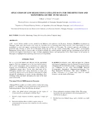 Aplication of Low Resolution Satellite Data for the Detection and Monitoring of Fire in Nicaragua
