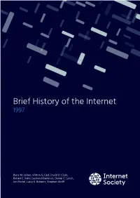 Brief History of the Internet 1997