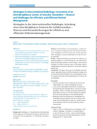 Formation of an Interdisciplinary Center of Vascular Anomalies