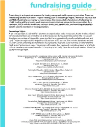 Fundraising Guide Part 1 of 2 Rso Quick Sheet