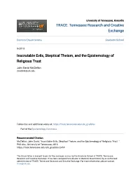 Inscrutable Evils, Skeptical Theism, and the Epistemology of Religious Trust