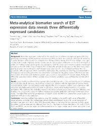 Meta-Analytical Biomarker Search of EST Expression Data Reveals Three
