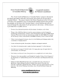 Mysteries Project Fact Sheet
