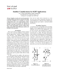 Snubber Considerations for IGBT Applications