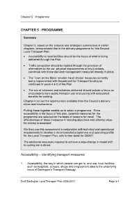Chapter 5 : Programme