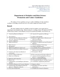Department of Statistics and Data Science Promotion and Tenure Guidelines