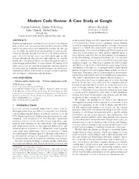 Modern Code Review: a Case Study at Google