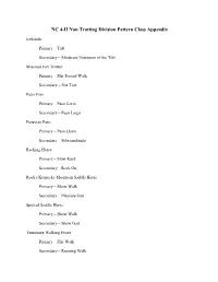 NC 4-H Non Trotting Division Pattern Class Appendix