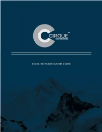Richlite Fabrication Guide Cirque Distribution