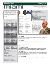 UNIVERSITY of MIAMI GAME 10 | Vs. FAU - Page 2