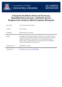 Astudy on the Effects of Ground Via Fences