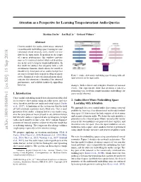 Attention As a Perspective for Learning Tempo-Invariant Audio Queries