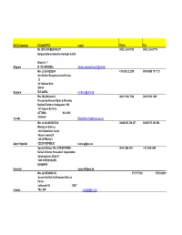 Contact to Delegates And