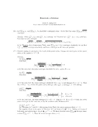 Homework 4 Solutions 26.5. Let ∑ N=1 an and ∑ N=1 Bn Be Absolutely