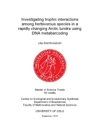 Investigating Trophic Interactions Among Herbivorous Species in a Rapidly Changing Arctic Tundra Using DNA Metabarcoding