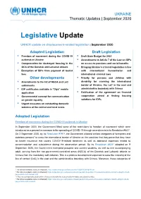 Legislative Update