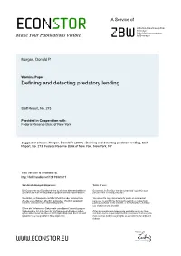 Defining and Detecting Predatory Lending