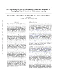 Genetic Algorithms Are a Competitive Alternative for Training Deep Neural Networks for Reinforcement Learning