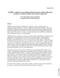 Louisiana's Successful Enrichment Program and Its Engineering And