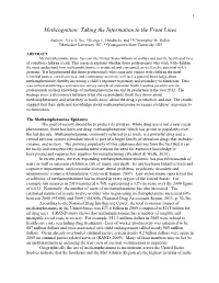 Methcognition: Taking the Information to the Front Lines