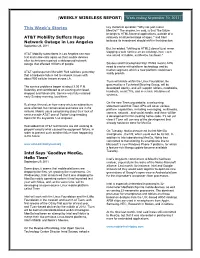 [WEEKLY WIRELESS REPORT] Week Ending September 30, 2011