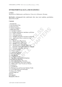 Environmental Data and Statistics - S