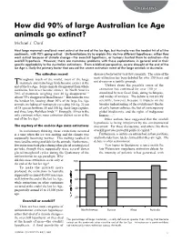 How Did 90% of Large Australian Ice Age Animals Go Extinct? Michael J