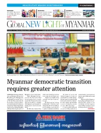 Myanmar Democratic Transition Requires Greater Attention