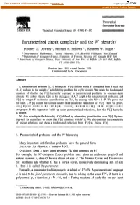 Parameterized Circuit Complexity and the W Hierarchy