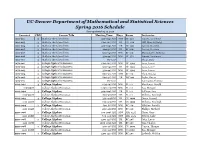 UC-Denver Department of Mathematical and Statistical