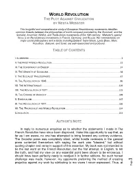 World Revolution the Plot Against Civilization by Nesta Webster
