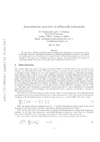Approximation Properties of G-Bernoulli Polynomials