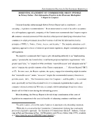 DISSENTING STATEMENT of COMMISSIONER ORSON SWINDLE in Privacy Online: Fair Information Practices in the Electronic Marketplace a Report to Congress
