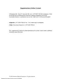 Effect of Losmapimod on Cardiovascular Outcomes in Patients Hospitalized with Acute Myocardial Infarction: a Randomized Clinical Trial