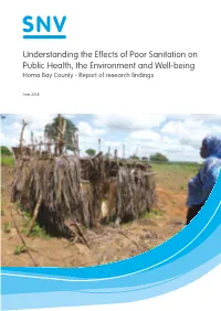 Understanding the Effects of Poor Sanitation on Public Health, the Environment and Well-Being Homa Bay County - Report of Research Findings