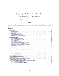 Frequently Asked Questions About Rcpp