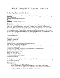 Plastic Garbage Patch Dissection Lesson Plan