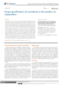 Scope Specification of Coccidiosis in the Poultry on Researchers