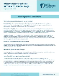 To View Frequently Asked Questions and Answers About the Return to School This September